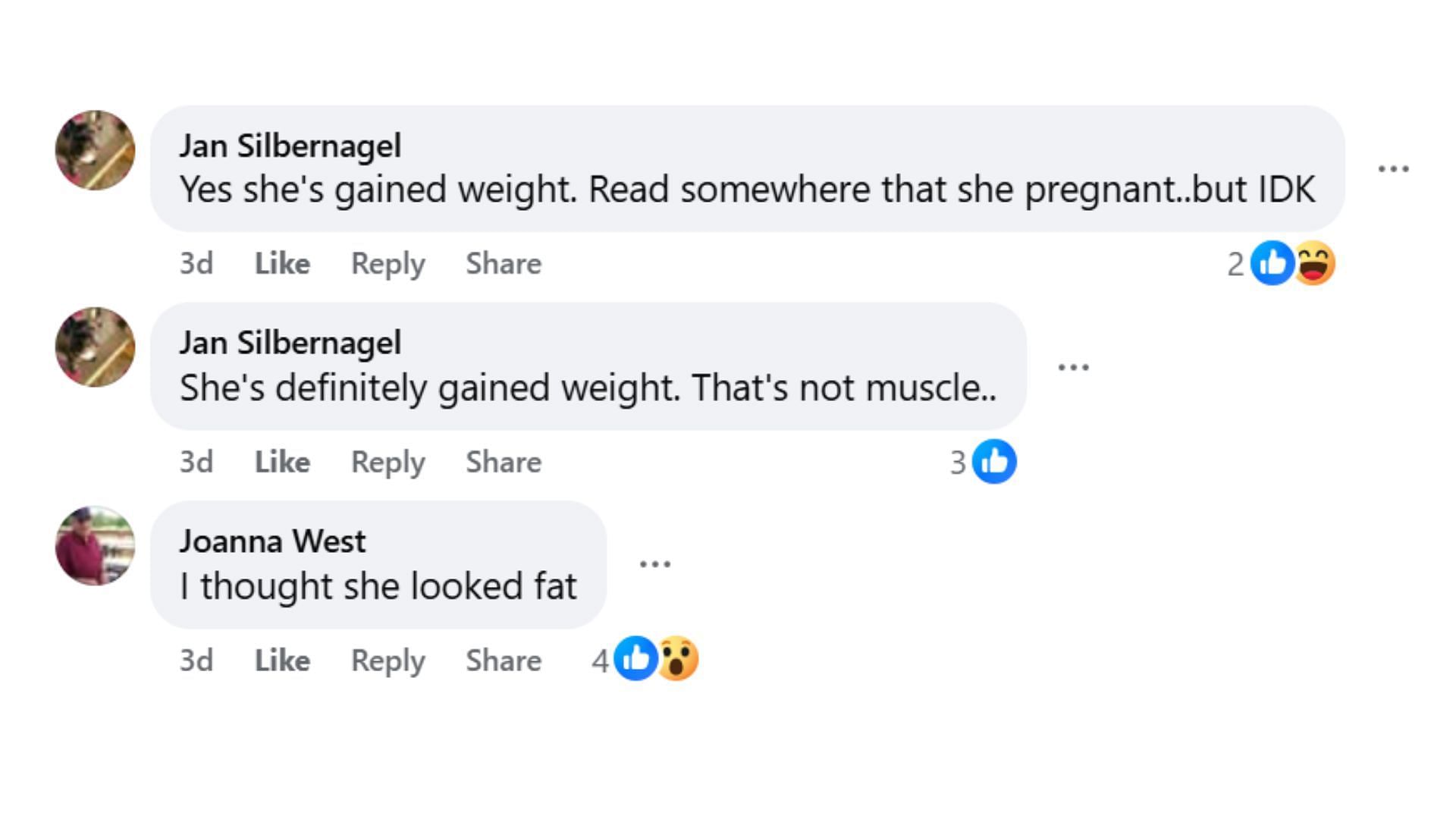 Comments by fans on the post (Image via Facebook/@Ruthie Squint Gallegos)